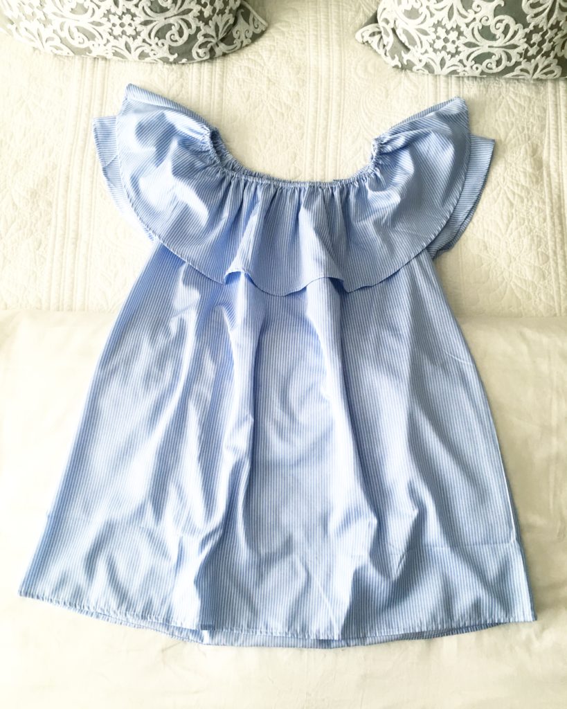 Blue Spring Dress + Wide Gucci Belt - Erika Lily Castro