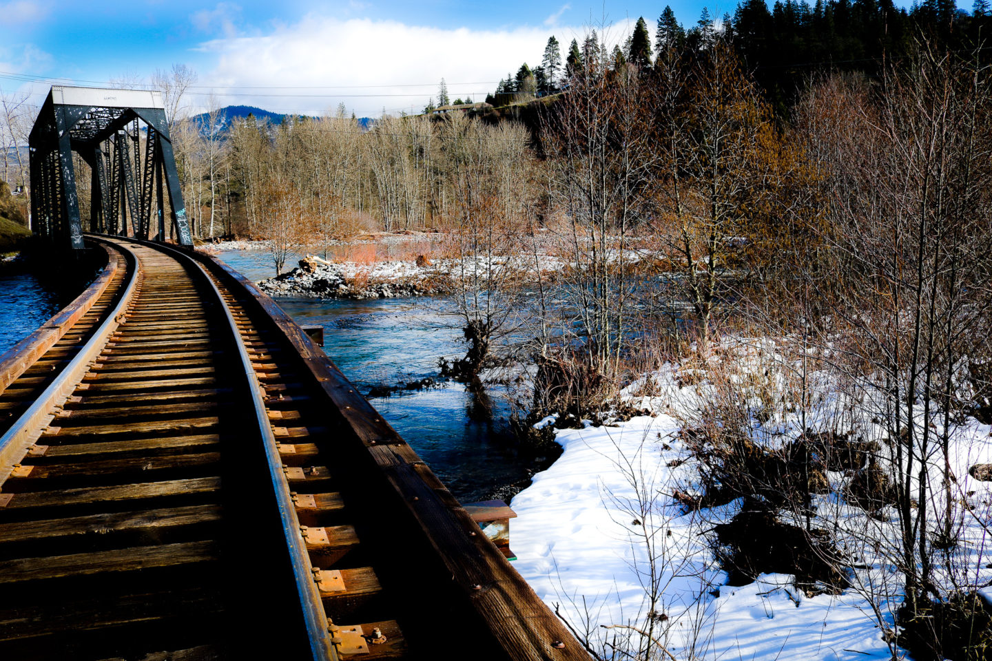 Hood River Penstock Flume Pipeline Trailhead Railroad Bridge
